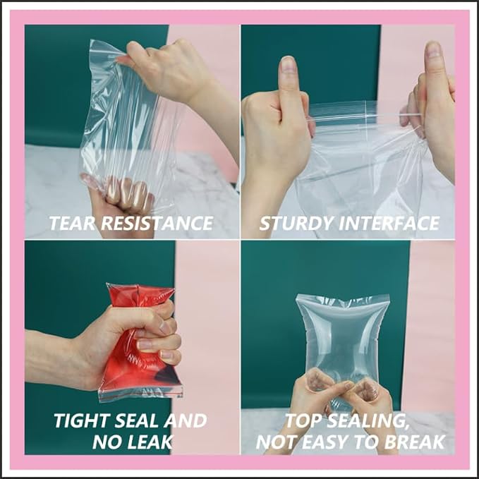 iMailer - 100 Pcs- 12" x 18" Reclosable Plastic Zip Poly Bags 2 Mil - Clear Zip - Image 3