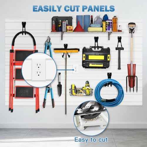6PCS Slatwall Panel 6"X24",Slat Wall Paneling System for Garage
