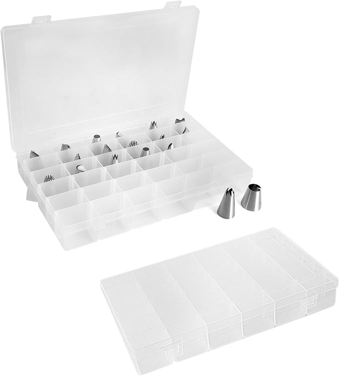 2 Pack Piping Tip Organizer Box, 36 Grids Storage Container by Unknown