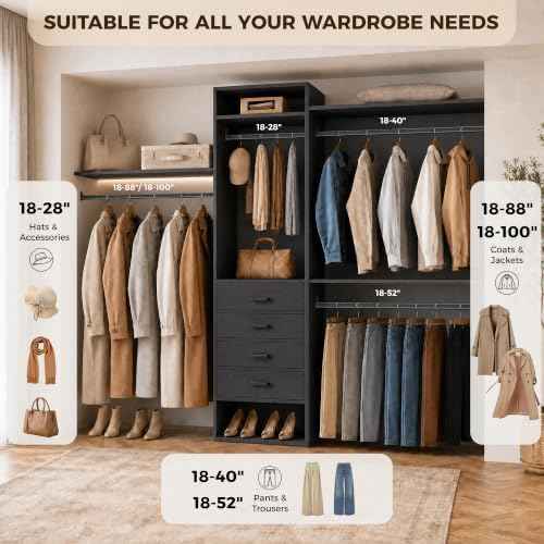 Oval Closet Rod 18-88 Inch Adjustable Closet Rods for Hanging Clothes
