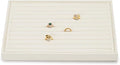 Jewelry Ring Display Tray Beige Microfiber Ring Earrings Display Organizer Tray by Woodten