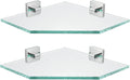 JQK Corner Glass Shelf, Polished Chrome Bathroom 304 Stainless Steel Shower by Homeimprovement