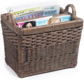 The Basket Lady Rectangular Wicker Divided Magazine Basket, 15.5 in L x 12 in W by TheBasketLady