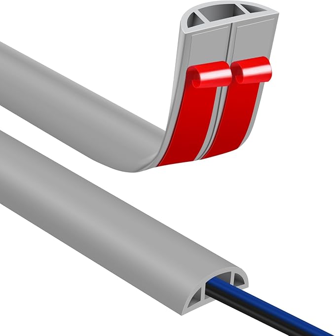 Floor Cord Covers for Wires 3.3FT Cable Hider Wire Cover Self Adhesive Cord by JAHOMFAI