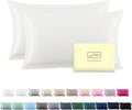 Silk Pillow Cases 2 Pack Soft Breathable and Sliky Standard Size Pillow Cases by Suatien