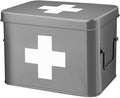 Flexzion Medicine Box, Home Pharmacy Box, Metal Medication Storage Box by Flexzion