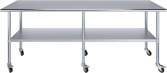 AmGood 24" x 96" Stainless Steel Work Table - Image 2