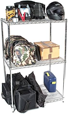 Omega 24" Deep x 54" Wide x 63" High 3 Tier Chrome Starter Shelving Unit - Image 3