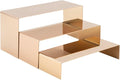 Display Risers Stainless Steel 3PCS Metal Golden Display Riser Stand Shoe Bag by MCKECHSIONDISPLAYWORLDWIDE