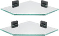JQK Corner Glass Shelf Black, Bathroom 304 Stainless Steel Shower Triangle by Homeimprovement