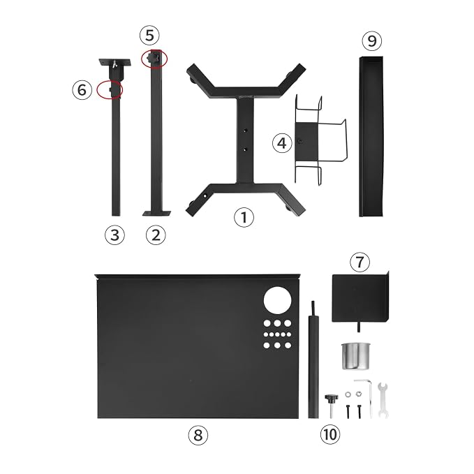 Tattoo Work Station Tattoo Salon Tray Cart Portable Work Table - Image 7