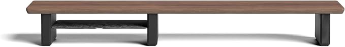 Raico Desk Cockpit Shelf Monitor Stand System Dual Screen Setup Wood Large Desk by RAICO