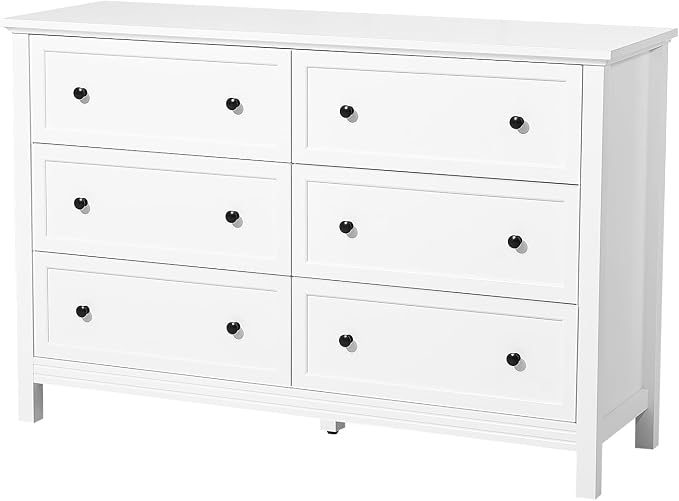 VEVOR 6 Drawer White Dresser, Wood Dresser Chest of Drawers - Image 10