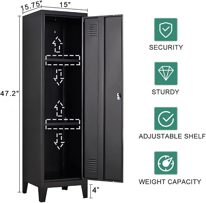 Metal Cabinet, Vertical Steel Storage Cabinet - Image 3