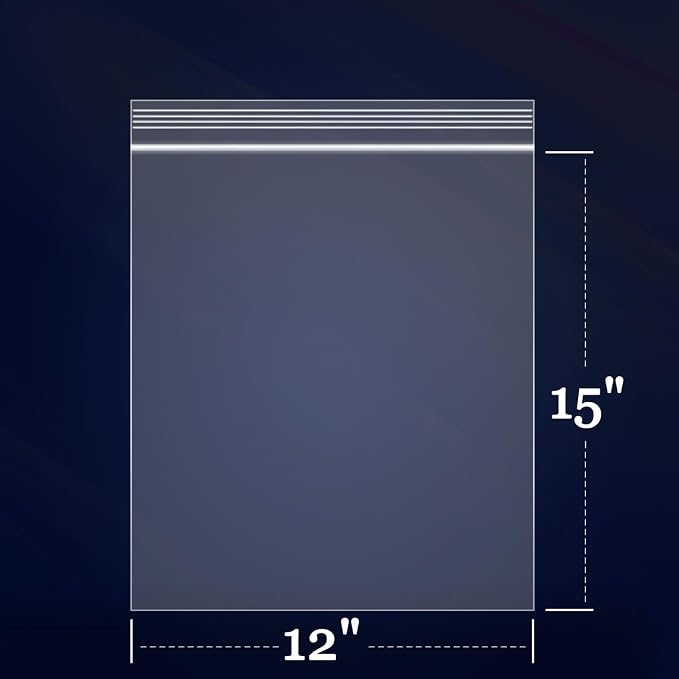 iMailer - 200 Count - 12" x 15" Large Zip Bags - 2 Mil Reclosable Zip Plastic - Image 2