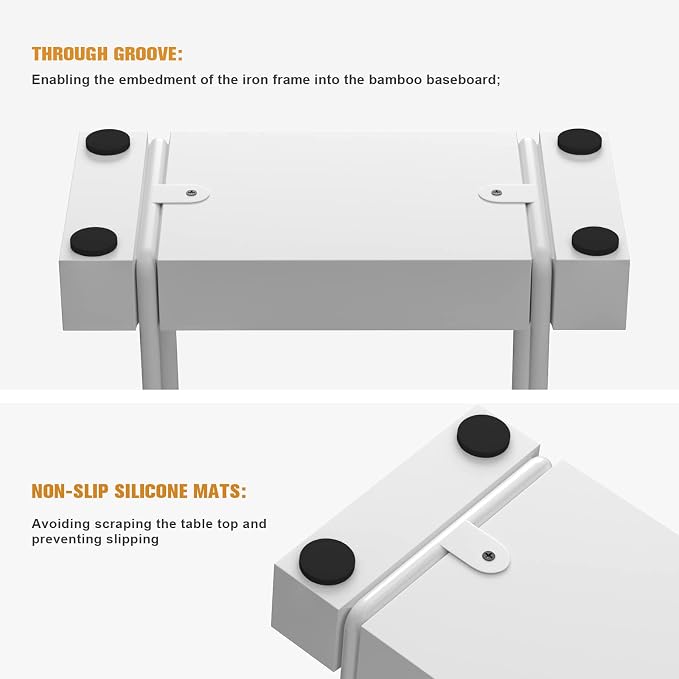 Napkin Holder for Table, Bamboo Iron Standing Napkin Dispenser for Kitchen - Image 5