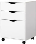 QDSSDECO 3 Drawer Mobile File Cabinet, Rolling Vertical Filing Cabinet fits A4 by QDSSDECO