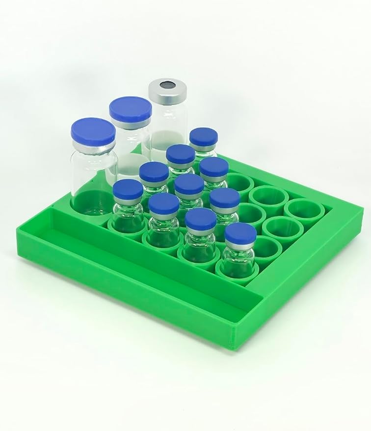 Vial Holder for Refrigerator Use | Home Vial Organizer Tray for Peptide– - Image 9