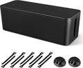 Cable Management Box, Large Cord Organizer Box to Hide Power Strip & Under Desk by Chouky