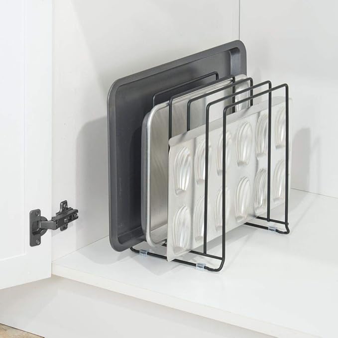 mDesign Pot Lid and Pan Rack — Metal Wire Rack - Image 2