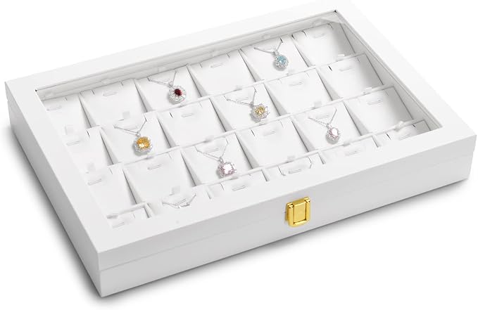 Oirlv White Leather Jewelry Organizer Tray - Image 5