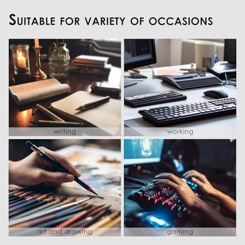 Distressed Leather Desk Mat - Non-Slip PU Desk Pad for Office and Home