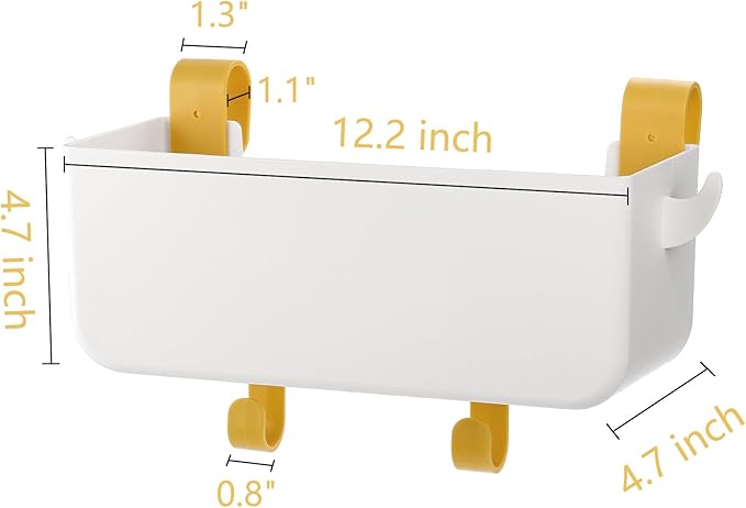 yarlung 2 Pack Bedside Organizer Hanging Caddy, Bunk Bed Shelf Plastic Storage - Image 2
