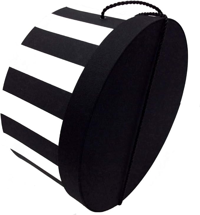 Sarah's Hat Boxes Classic Wide Stripe Hat Box – 12.75" x 6.5" Handmade in USA – - Image 2
