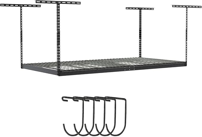 SafeRacks 4x8 Overhead Garage Storage Rack Heavy Duty by SafeRacks
