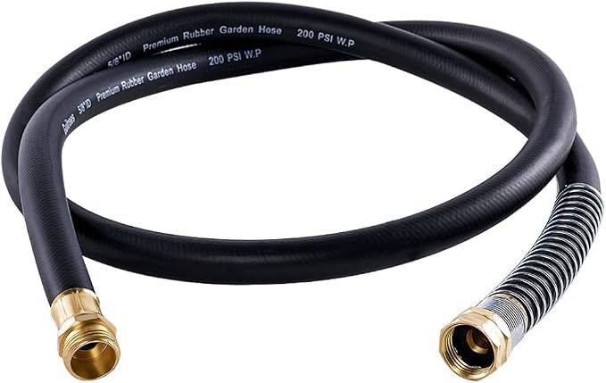 Leader Garden Hose 5ft x 5/8", Heavy Duty Short Water Hose, Male to Female by Guitrees