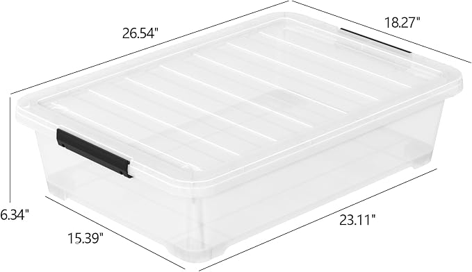 40 Quart Under Bed Plastic Storage Bins - Image 2