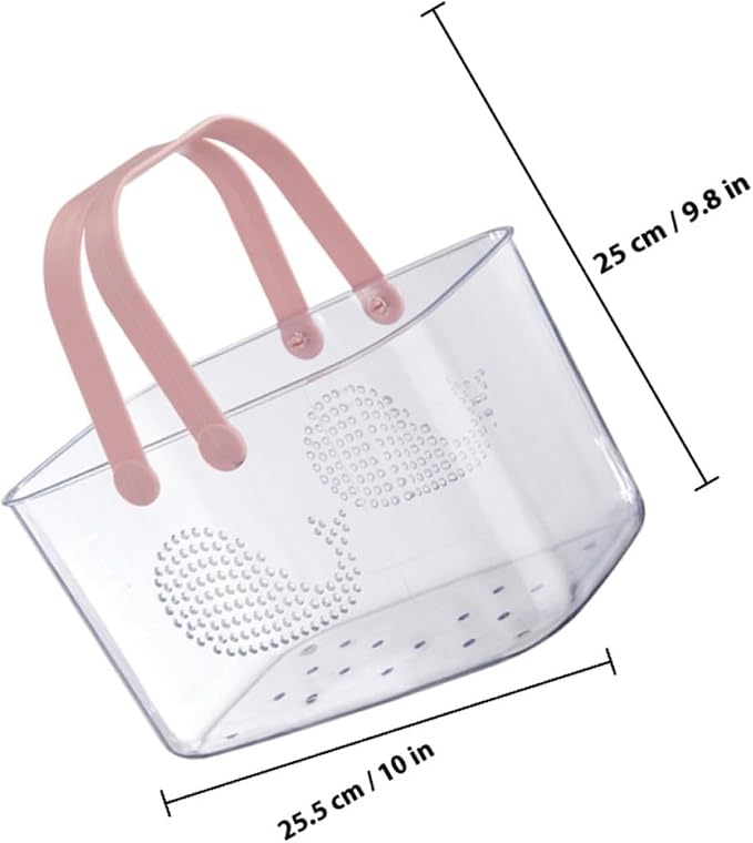 Plastic Storage Basket with Handle Portable Shower Caddy - Image 2