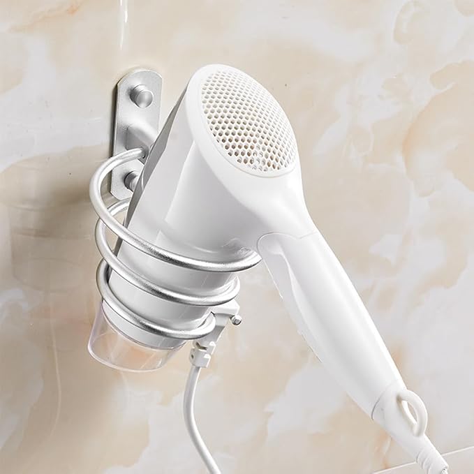 Blow Dryer Holder Wall Mounted Bathroom Hair Dryer Hanger Hair Tool Organizer - Image 2