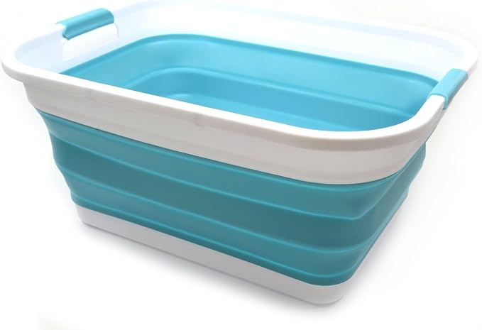 SAMMART 41L Collapsible Plastic Laundry Basket-Foldable Pop Up Storage - Image 4