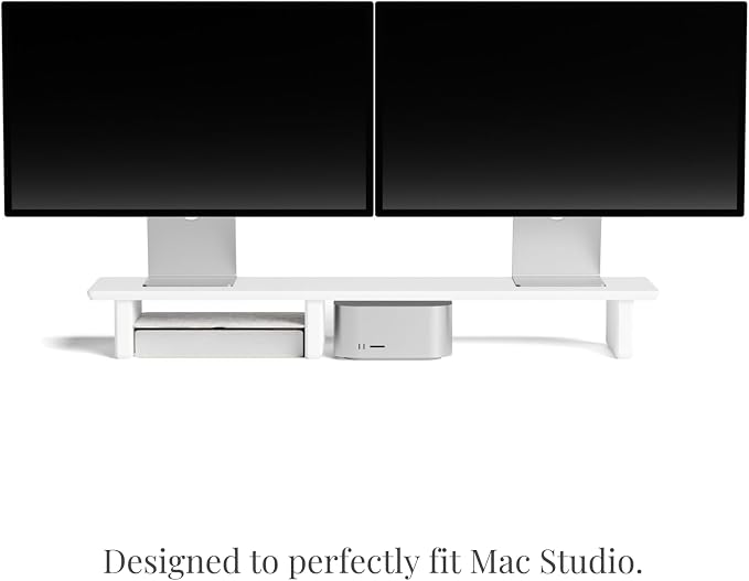 Raico Desk Cockpit Shelf Monitor Stand System Dual Screen Setup Wood Large Desk - Image 4
