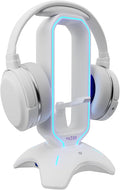 Tilted Nation Gaming Headphone Stand | RGB Headset Stand White | Headset Holder by TiltedNation