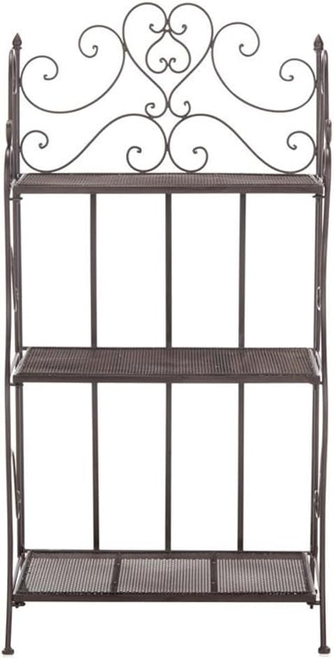 SAFAVIEH PAT5022B Outdoor Collection Torus Unearthed Rust 3-Tier Shelf - Image 4