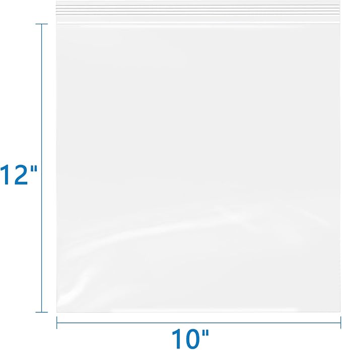 iMailer- 10" x 12" 100 Pack- 2 Mil Resealable Zip Bags- Clear Plastic Bags - Image 2