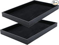 Velvet Jewelry Tray for Drawers Black Jewelrys Display Tray Stackable Jewelry by JETEHO