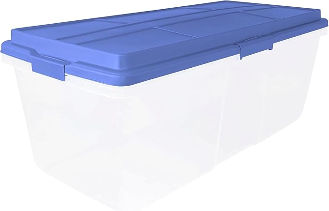2-Pack 113 Quart Clear Plastic Stackable Storage Bin - - Image 5