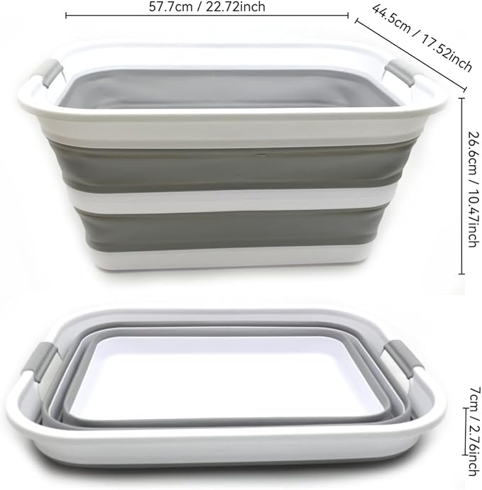 SAMMART 42L Collapsible Plastic Laundry Basket - Image 3