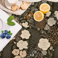 HAOKHOME Floral Drawer Liner Self Adhesive Shelf Liners Brown Contact Paper