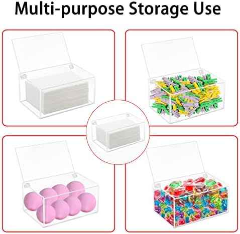 Watpot Acrylic Dryer Laundry Sheet Holder Dispenser Clear Container Box with Lid