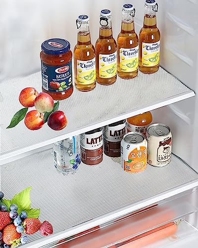 Shelf Liners for Kitchen Cabinets 24 Inch Wide X 20 Ft Non Adhesive Cabinet Drawer Liner Clear Non Slip Waterproof Shelves Liner for Refrigerator Closet Cupboard Pantry Bathroom