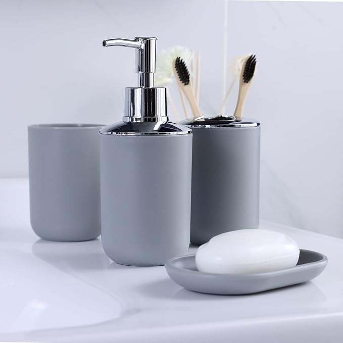 IMAVO Bathroom Accessories Set, 7 Pieces Bathroom Accessory Set, Toilet Brush - Image 5