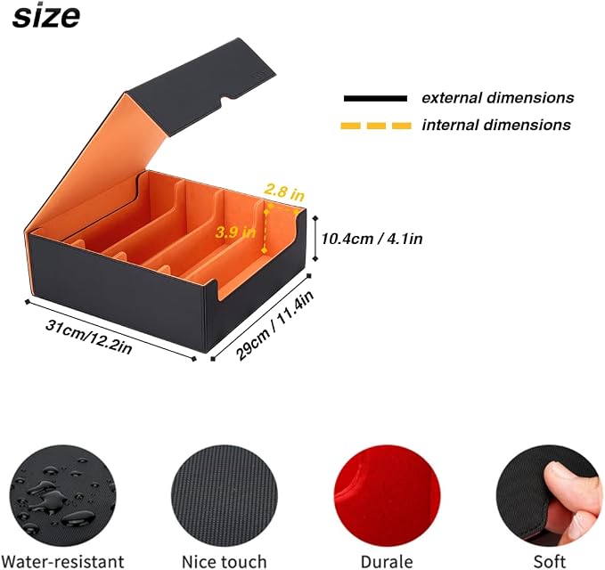 Venssu Card Storage Box With 24 Colorful Divider Tabs, 3000+ Mtg Deck Box - Image 5