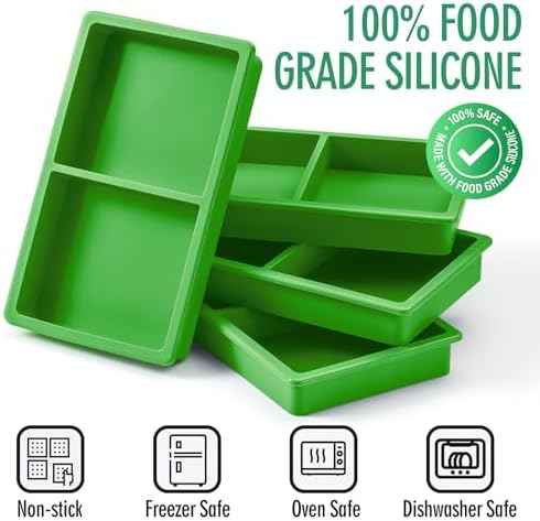 16 pcs Silicone Tray Dividers for Harvest Right Freeze Dryer Medium and Small Trays, Silicone Food Molds for Harvest right freeze dryer accessories, Green silicone food freezer tray