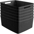 Curver Set of 6 Medium 12L Jute Decorative Plastic Organization and