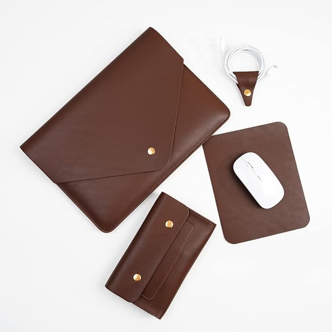 PU Leather Laptop Sleeve 13 Inch Compatible - Image 7