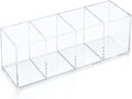 Clear Acrylic 4-Compartment Organizer Box, Small – Handcrafted, Eco-Friendly by elysolpluv